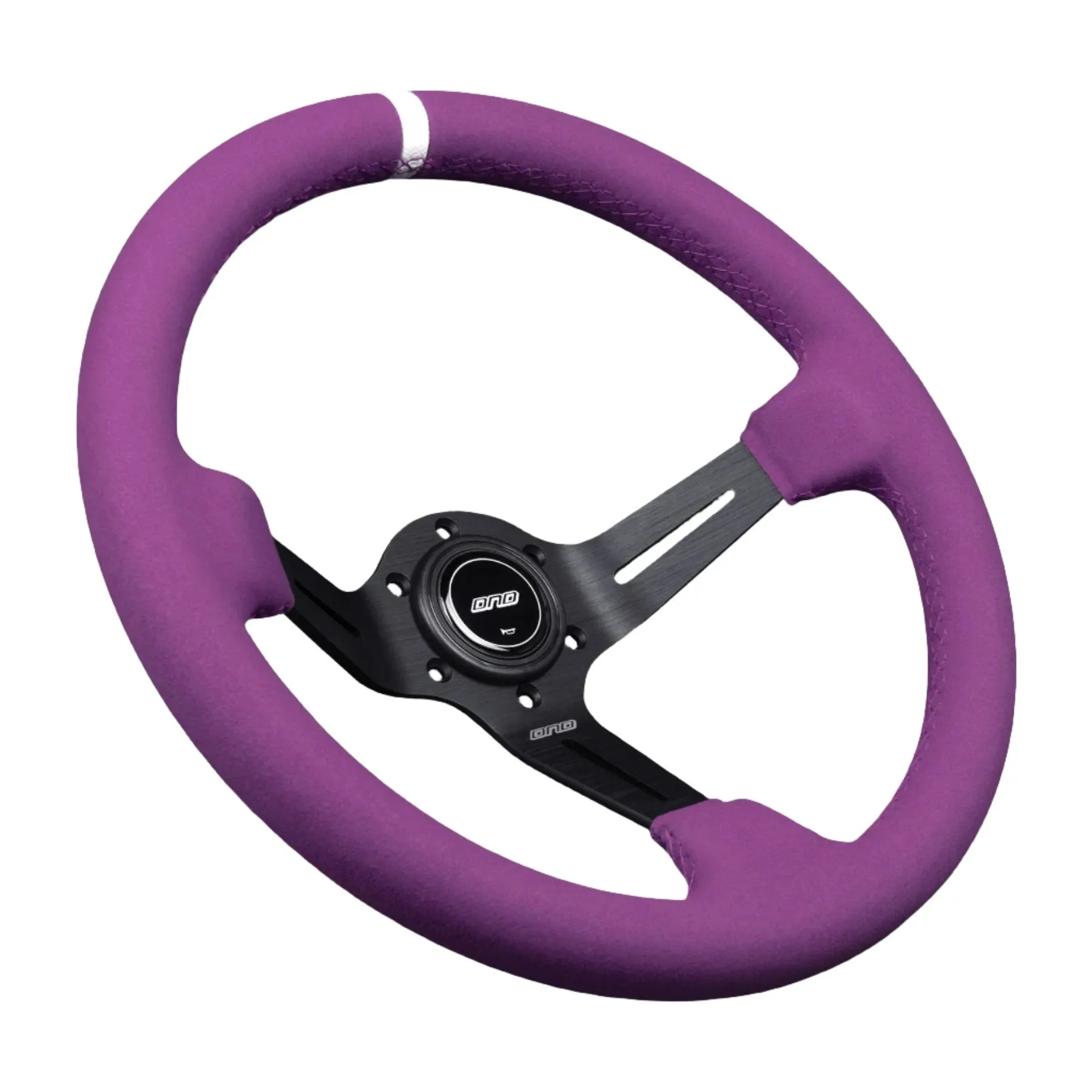 DND Full Color Alcantara Race Steering Wheel (75mm Deep, 350mm) 6 Bolt