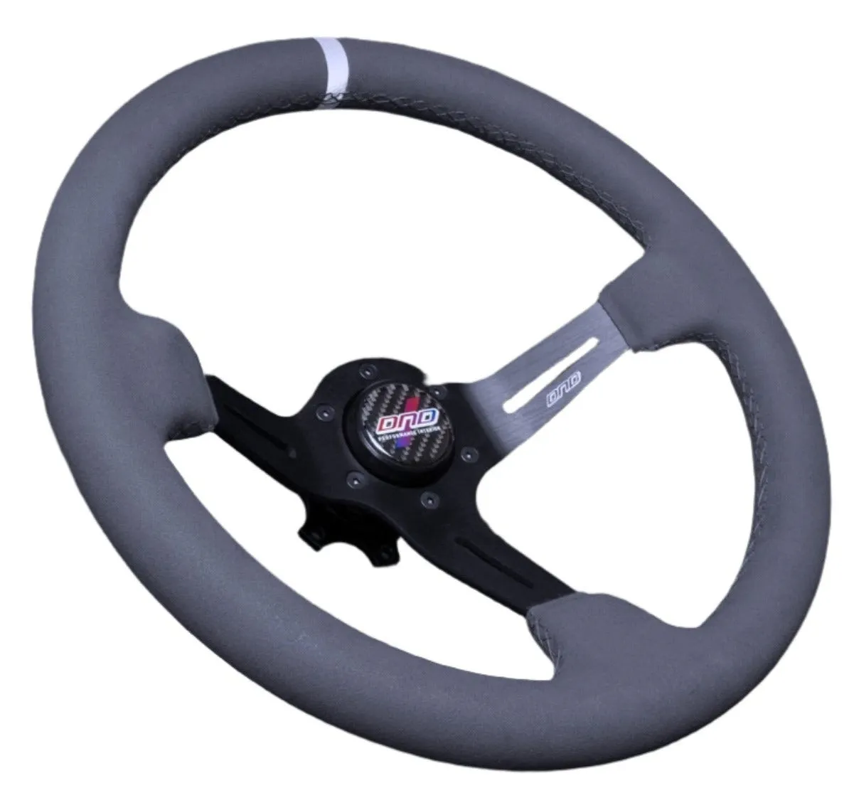 DND Full Color Alcantara Race Steering Wheel (75mm Deep, 350mm) 6 Bolt