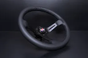 DND Leather Race Steering Wheel (75mm Deep, 350mm, 6 bolt) Various Colors