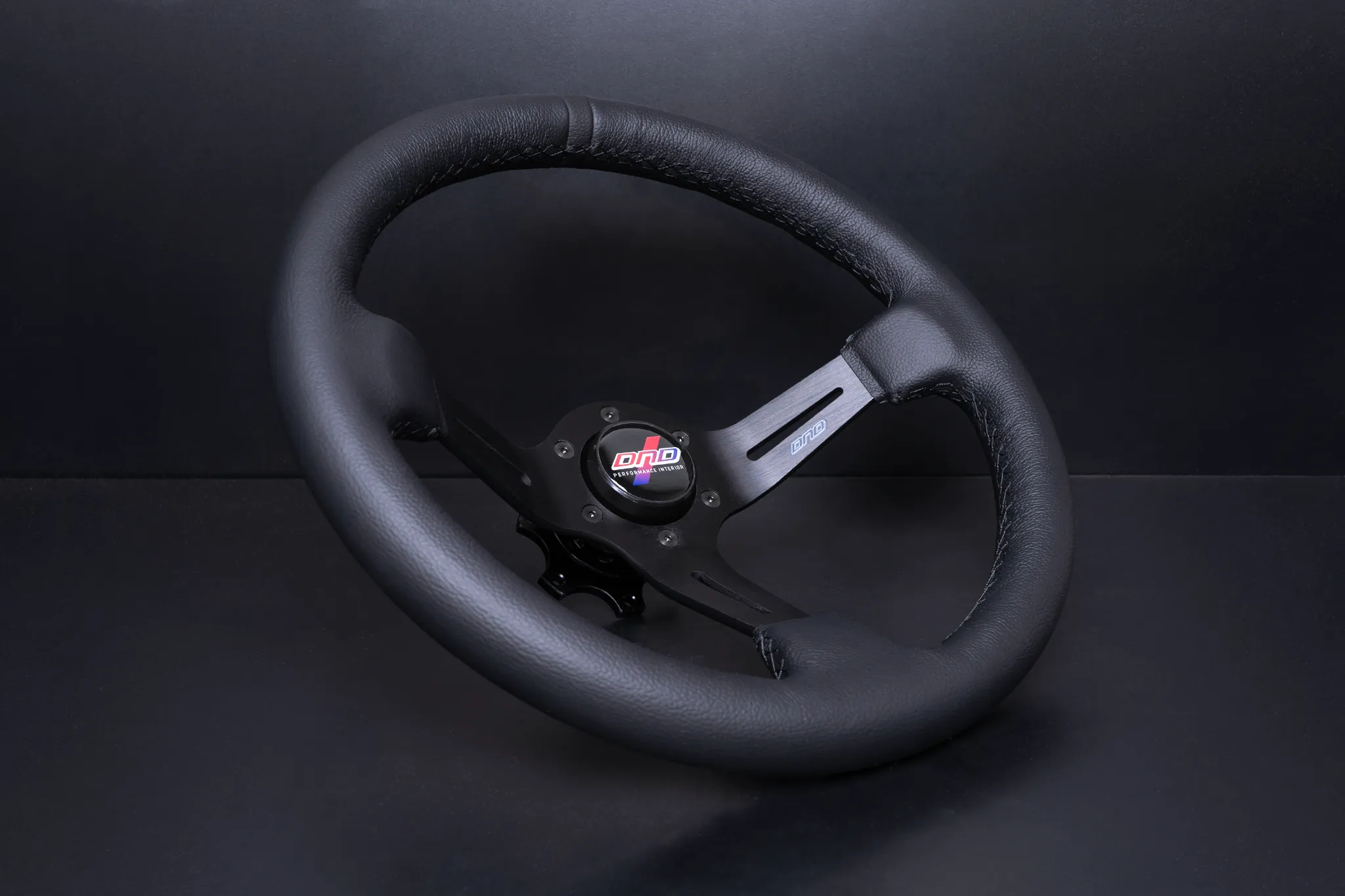 DND Leather Race Steering Wheel (75mm Deep, 350mm, 6 bolt) Various Colors