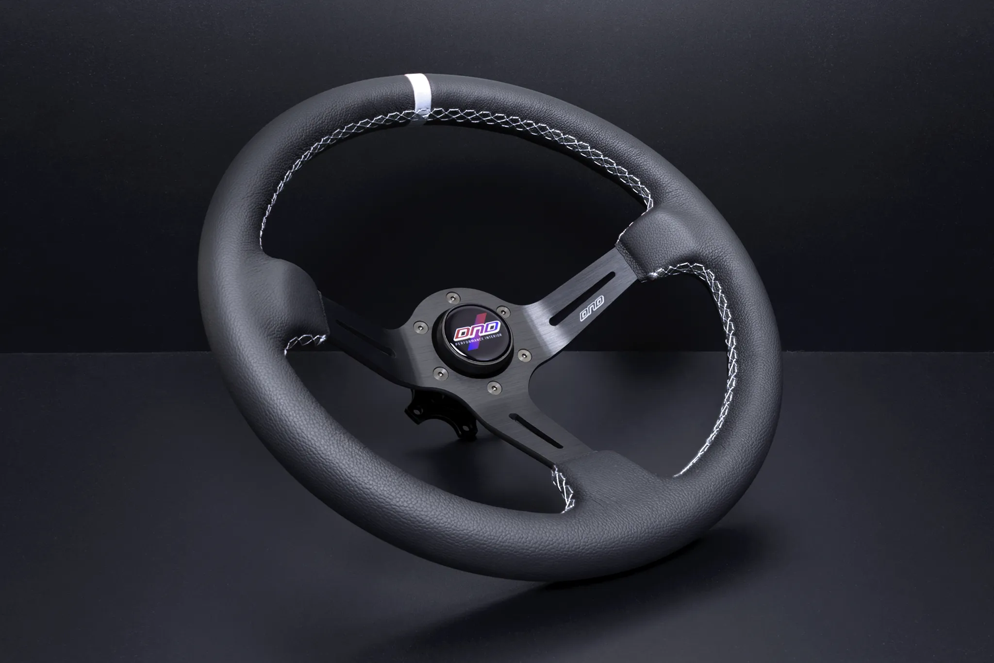DND Leather Race Steering Wheel (75mm Deep, 350mm, 6 bolt) Various Colors