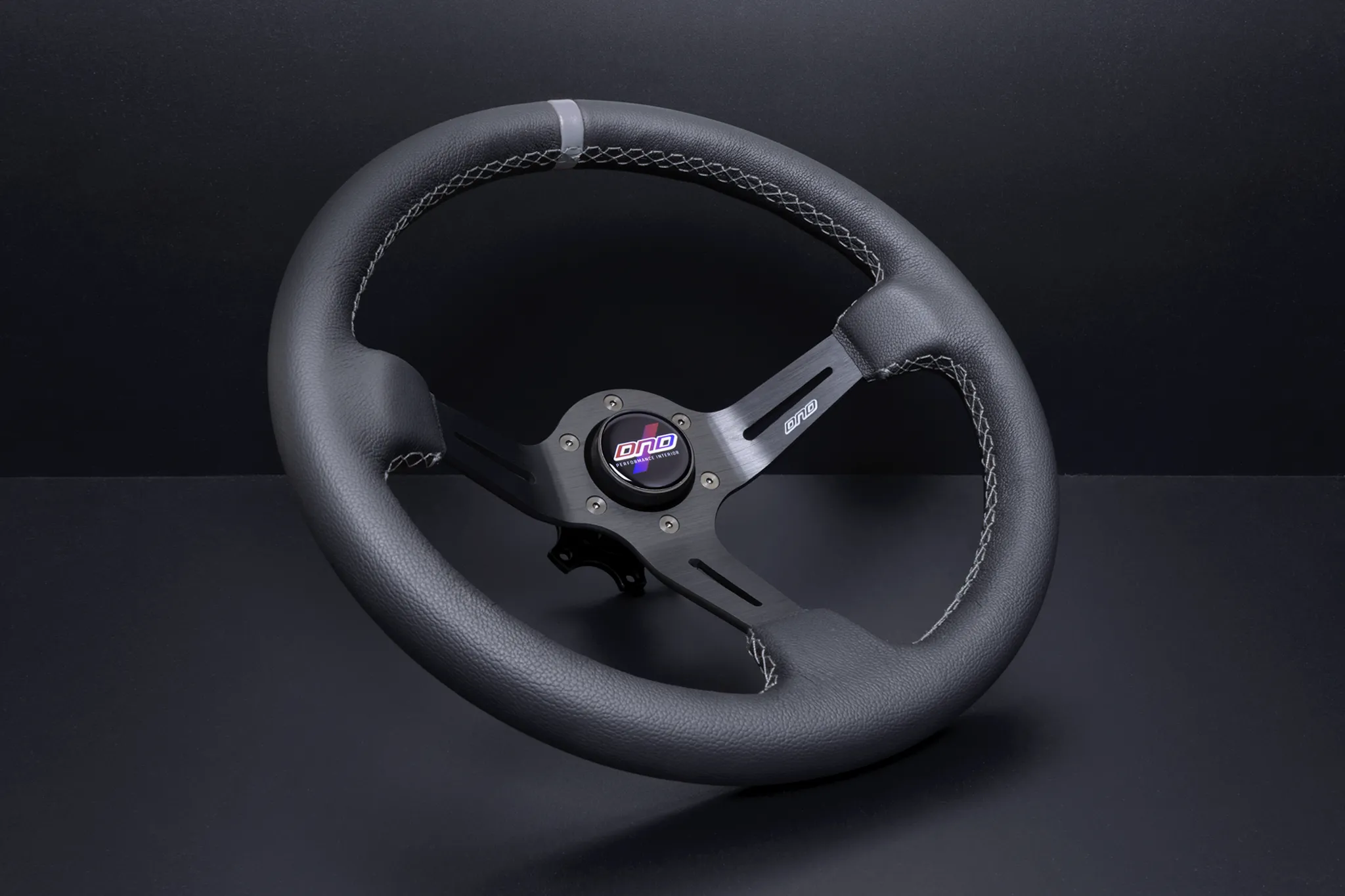 DND Leather Race Steering Wheel (75mm Deep, 350mm, 6 bolt) Various Colors
