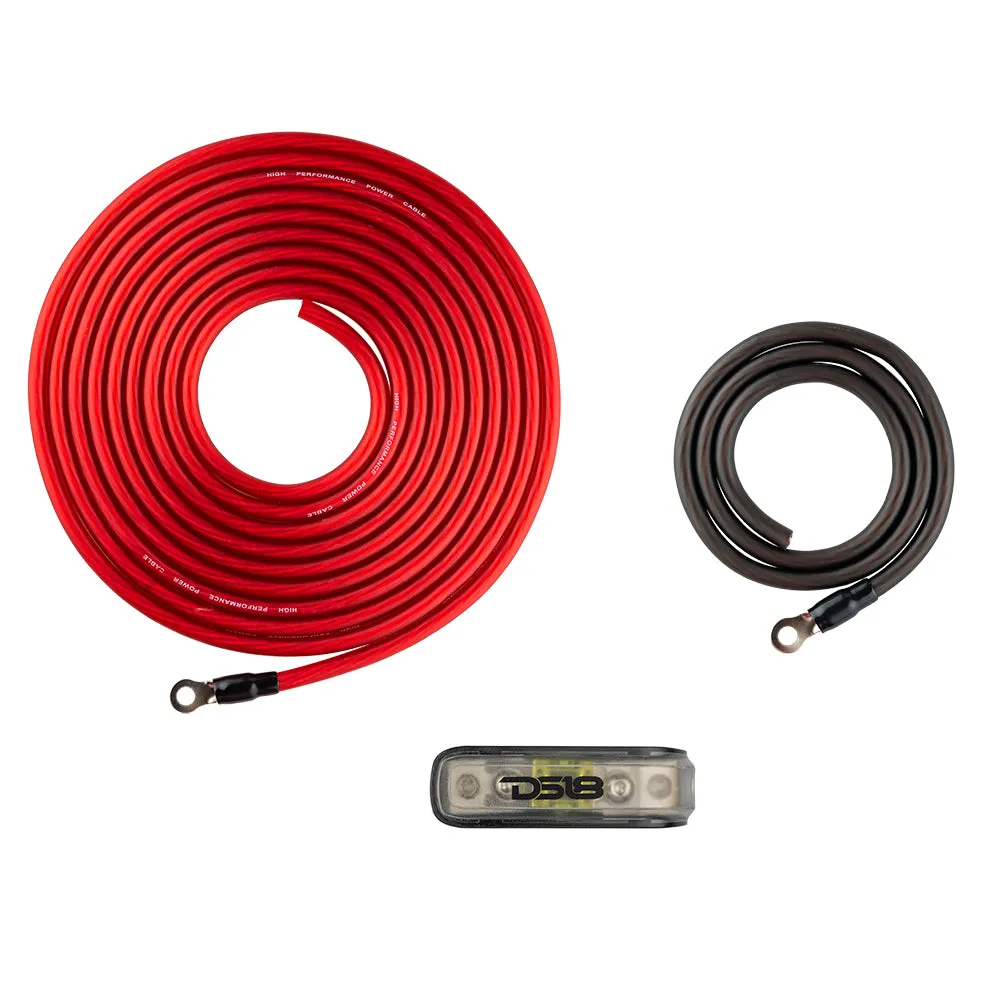 DS18 AK4 Complete 4 Gauge CCA Amplifier Installation Wiring Kit