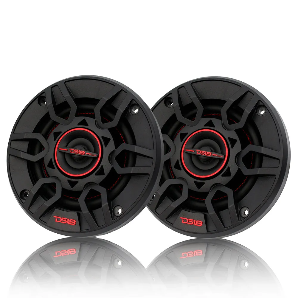 DS18 Gen-X 4" 2 Way Coaxial Speaker Pair With Grills 40 Watts RMS 4 Ohms G4XI