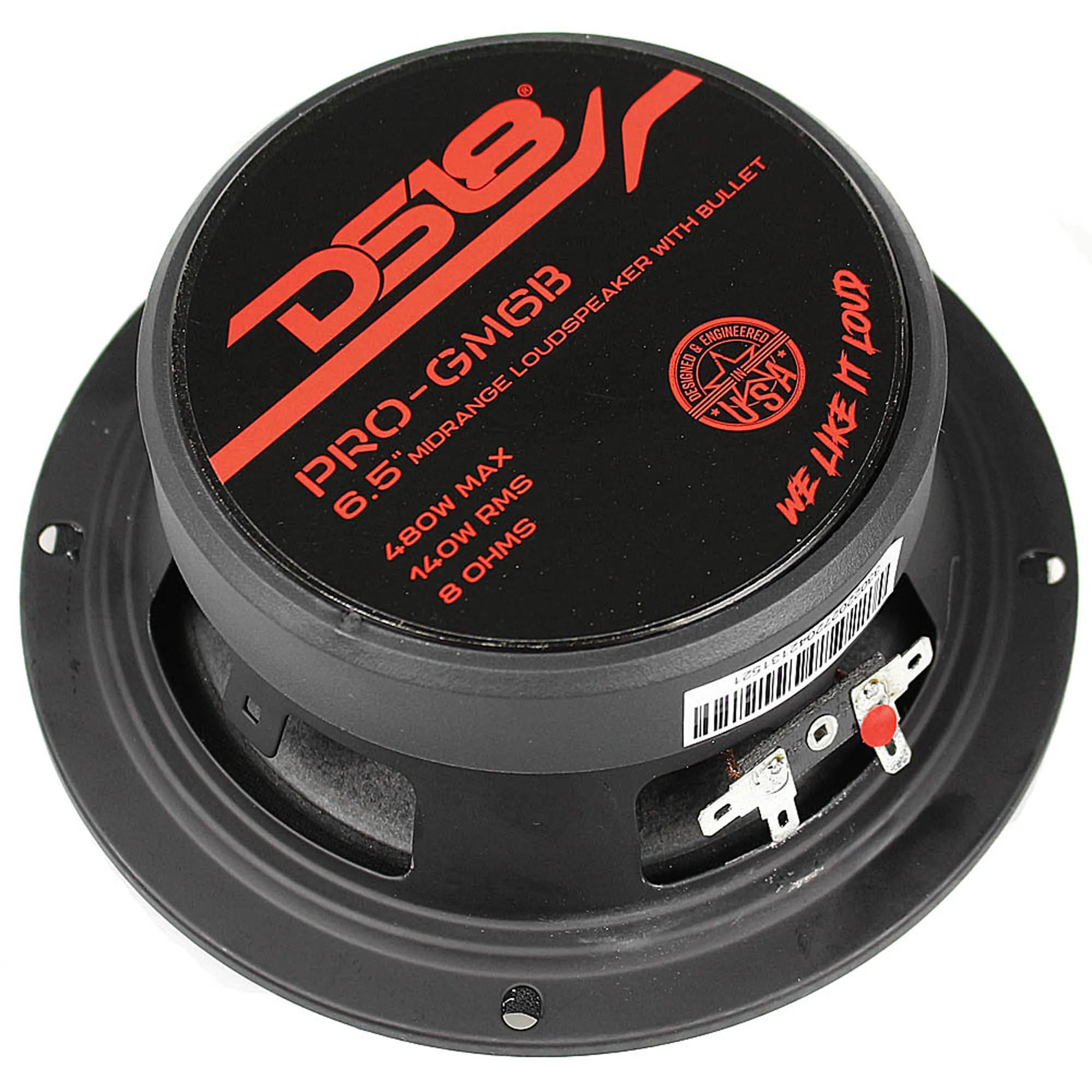 DS18 PRO-GM6B 6.5" Midrange Bullet Speaker 480 Watts Max Power 8 Ohm Loudspeaker
