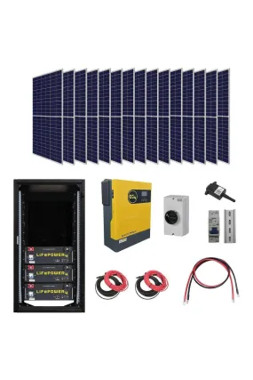 EG4 | Complete Off-Grid Solar Kit - 3000W 120V Output / 48VDC [15.4kWh EG4-LifePower4 Lithium Powerwall] 48VDC   4,800 Watts of Solar PV