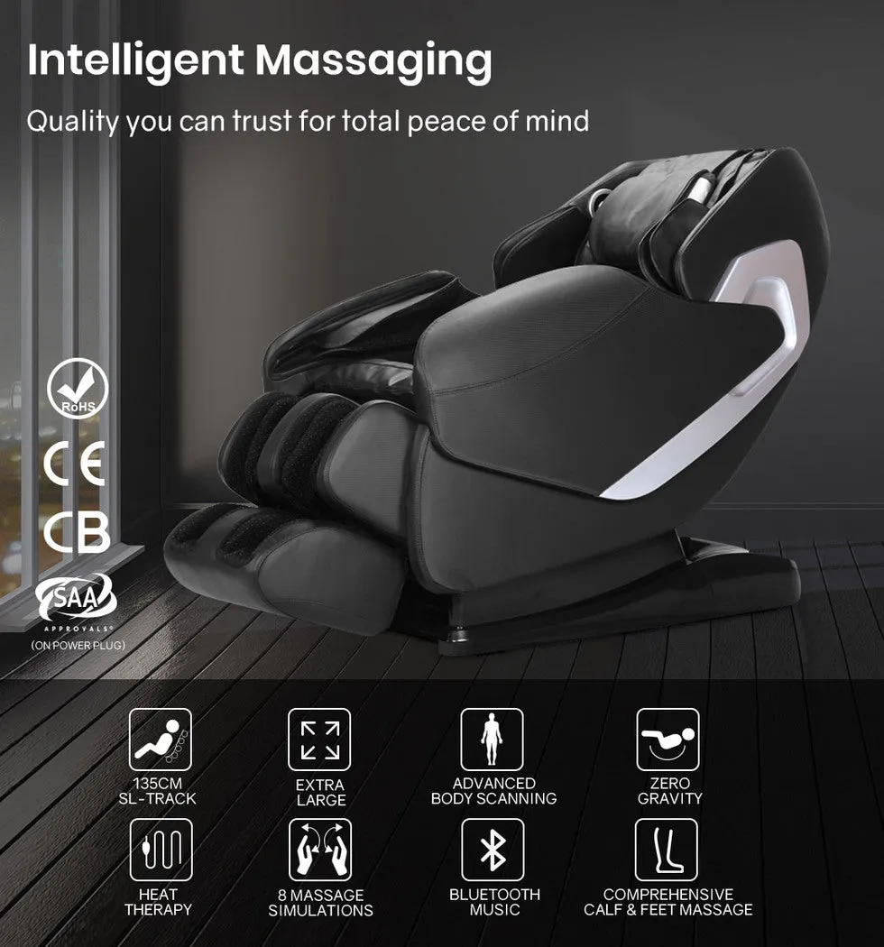Electric Massage Chair Full Body Shiatsu Recliner Zero Gravity Heating Massager, Remote Control