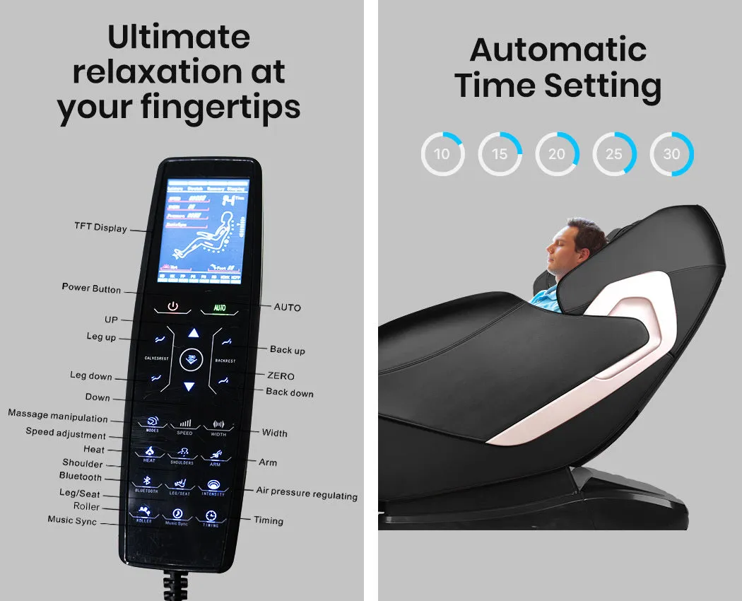 Electric Massage Chair Full Body Shiatsu Recliner Zero Gravity Heating Massager, Remote Control
