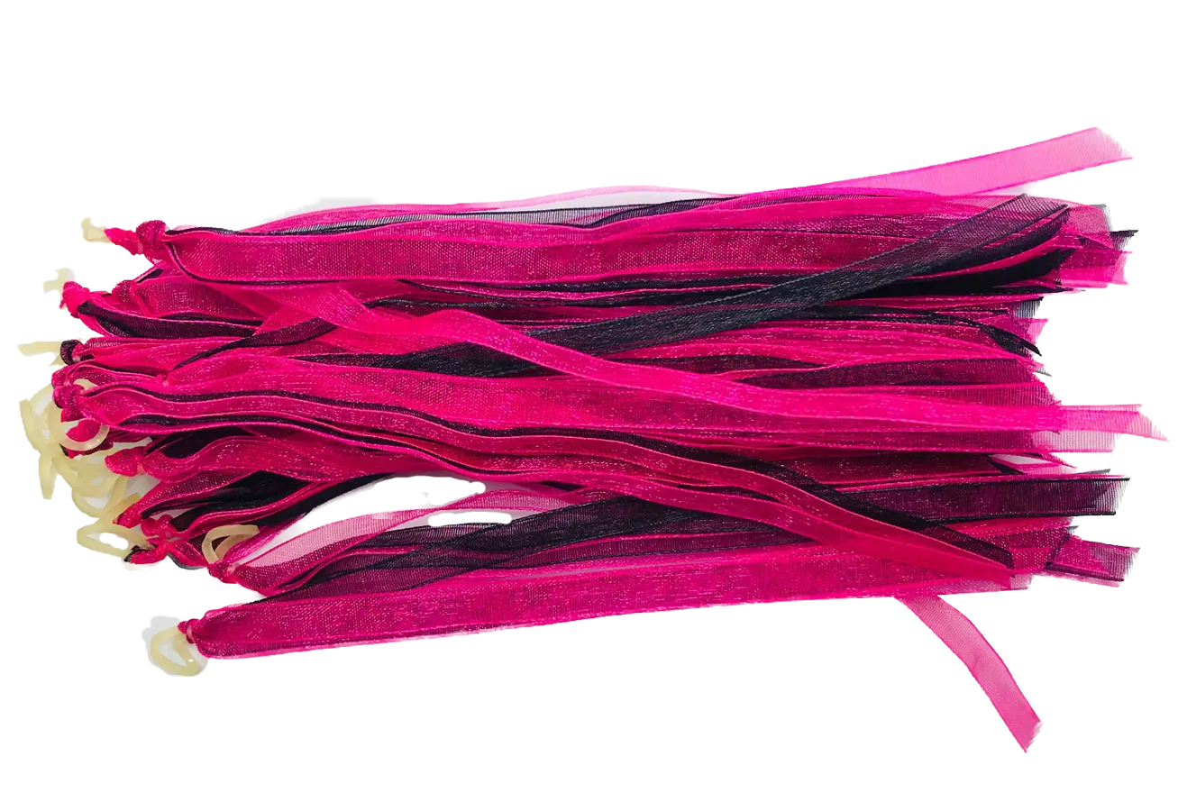 Fascinators - Hot Pink and Black - 24 Pieces