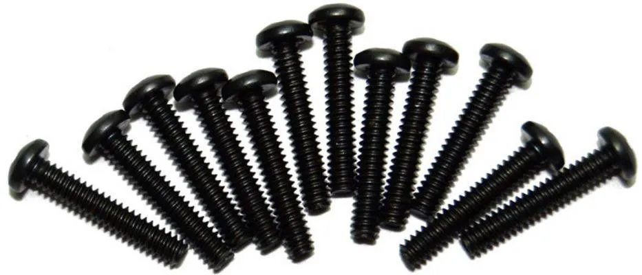 Fender American/Deluxe Strat-Tele Saddle Intonation Screws 5/8'' Black 12 ct