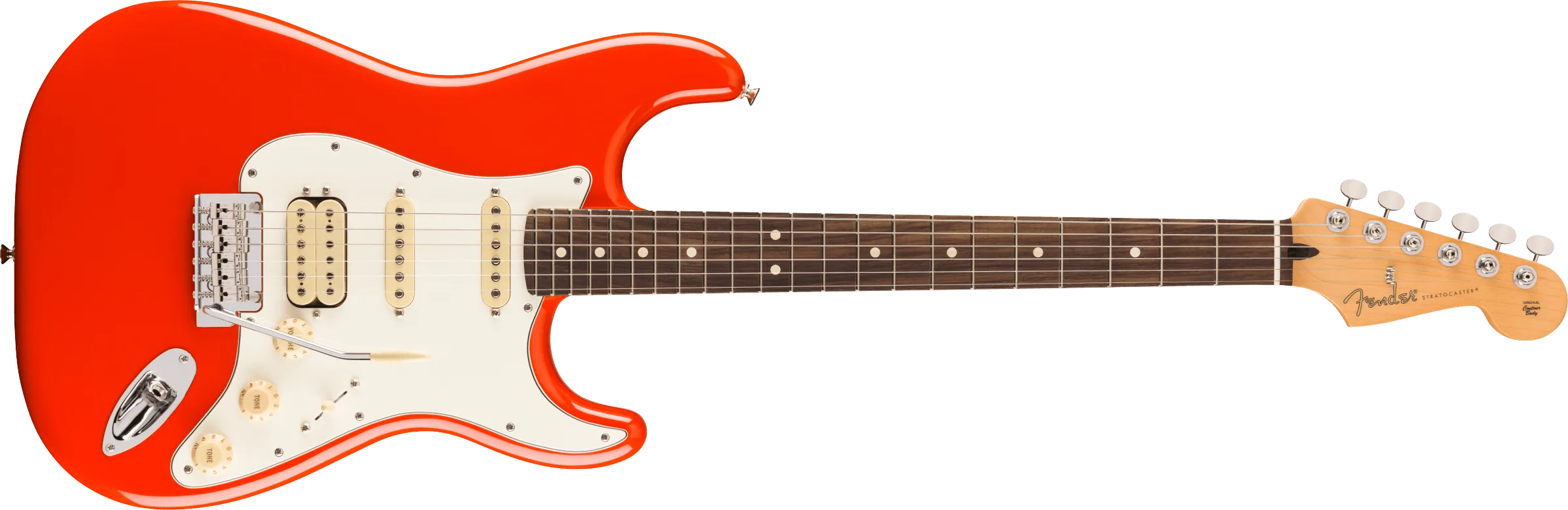 Fender Player II Stratocaster HSS Rosewood FB, Coral Red