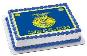 FFA - Edible Cake Topper, Cupcake Toppers, Strips