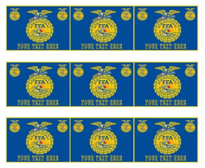 FFA - Edible Cake Topper, Cupcake Toppers, Strips