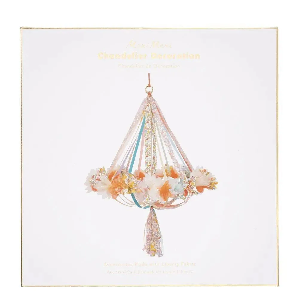 Floral fabric chandelier