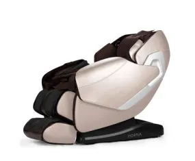 FORTIA Cloud 9 MkII Electric Massage Chair Full Body Zero Gravity with Heat and Bluetooth, Cream/Brown