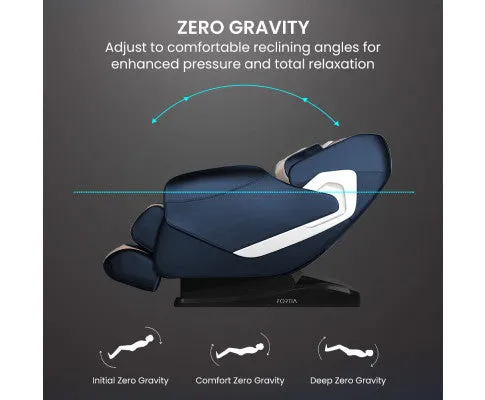 FORTIA Cloud 9 MkII Electric Massage Chair Full Body Zero Gravity with Heat and Bluetooth Navy Blue/Cream