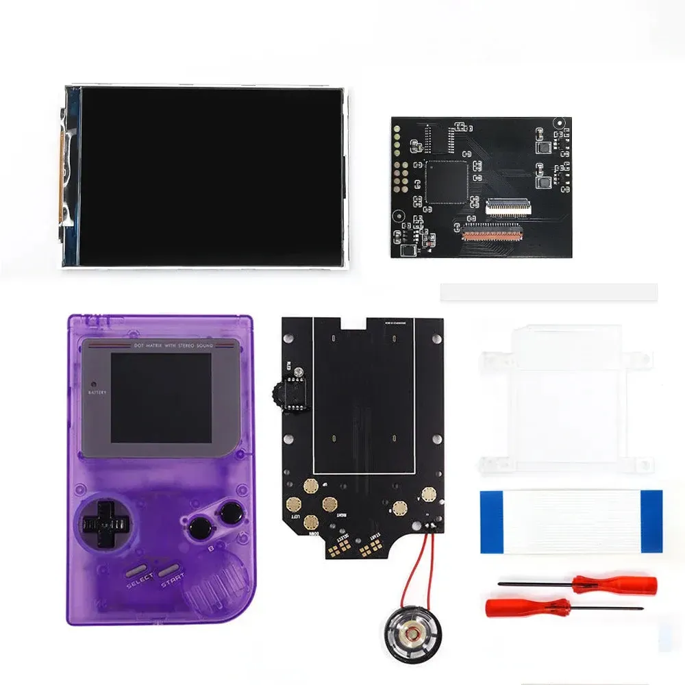 Game Boy DIY IPS LCD Backlight Kit For GB DMG - V5 Pro Edition, Larger and clearer screen