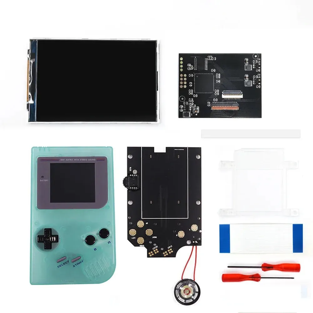 Game Boy DIY IPS LCD Backlight Kit For GB DMG - V5 Pro Edition, Larger and clearer screen