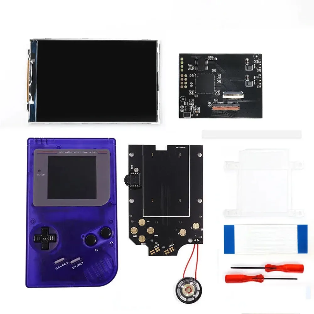 Game Boy DIY IPS LCD Backlight Kit For GB DMG - V5 Pro Edition, Larger and clearer screen