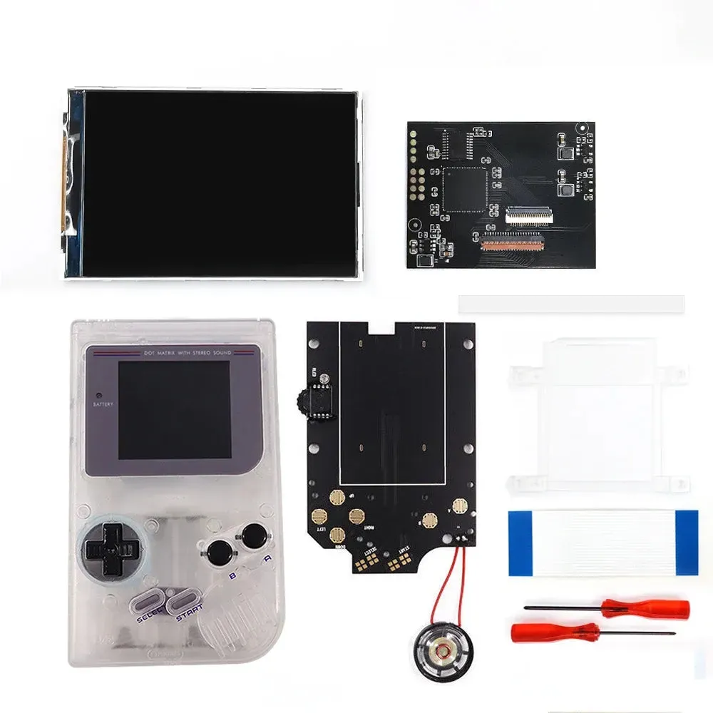 Game Boy DIY IPS LCD Backlight Kit For GB DMG - V5 Pro Edition, Larger and clearer screen