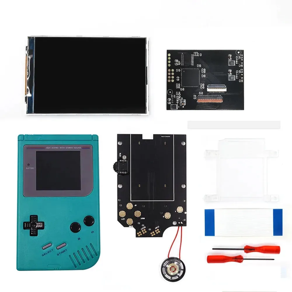 Game Boy DIY IPS LCD Backlight Kit For GB DMG - V5 Pro Edition, Larger and clearer screen