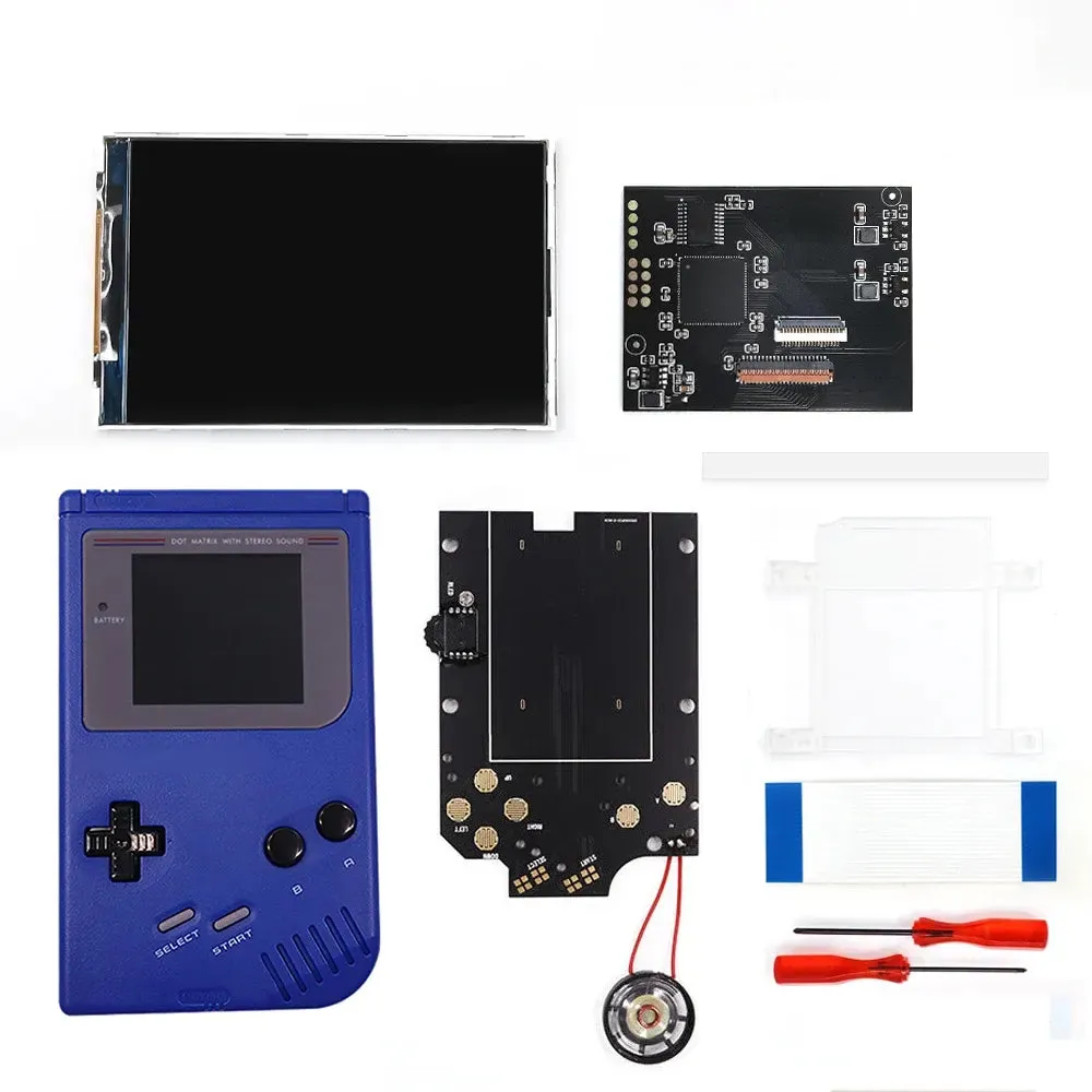 Game Boy DIY IPS LCD Backlight Kit For GB DMG - V5 Pro Edition, Larger and clearer screen