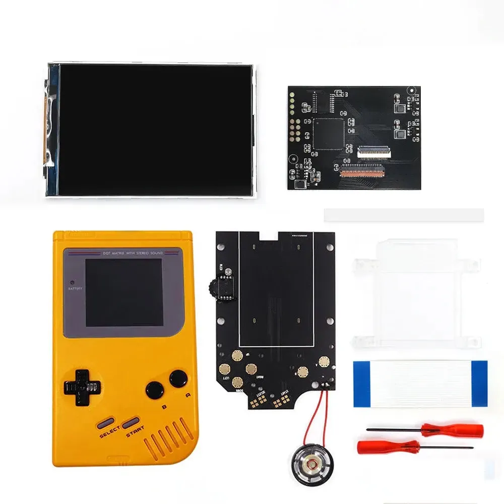 Game Boy DIY IPS LCD Backlight Kit For GB DMG - V5 Pro Edition, Larger and clearer screen