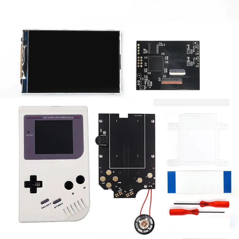 Game Boy DIY IPS LCD Backlight Kit For GB DMG - V5 Pro Edition, Larger and clearer screen