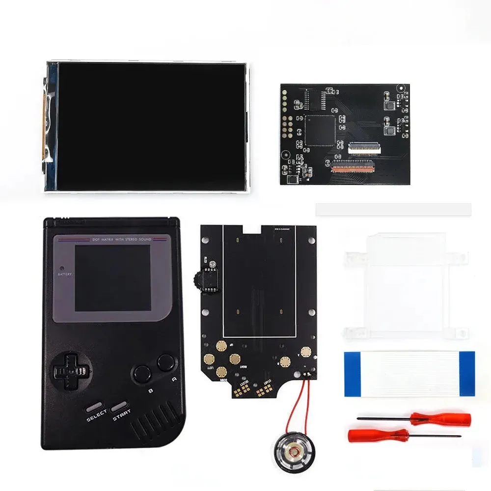 Game Boy DIY IPS LCD Backlight Kit For GB DMG - V5 Pro Edition, Larger and clearer screen