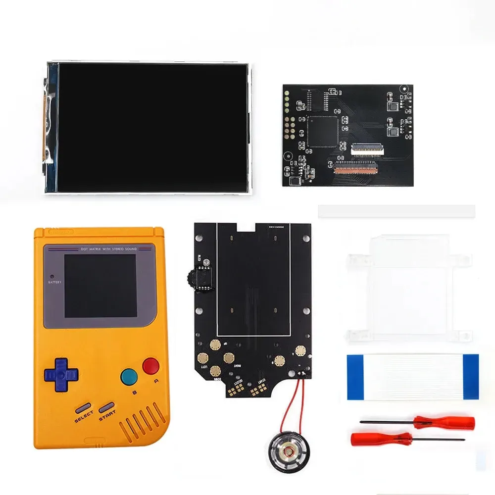 Game Boy DIY IPS LCD Backlight Kit For GB DMG - V5 Pro Edition, Larger and clearer screen