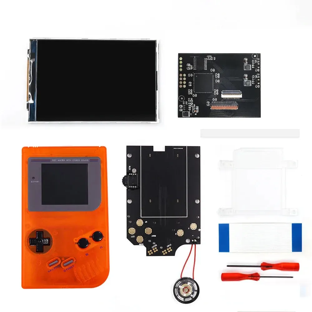Game Boy DIY IPS LCD Backlight Kit For GB DMG - V5 Pro Edition, Larger and clearer screen