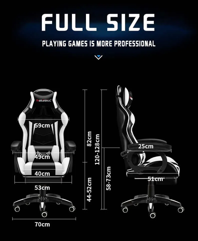 Gaming Chair - Gaming Chair with Foot Rest RGB Light
