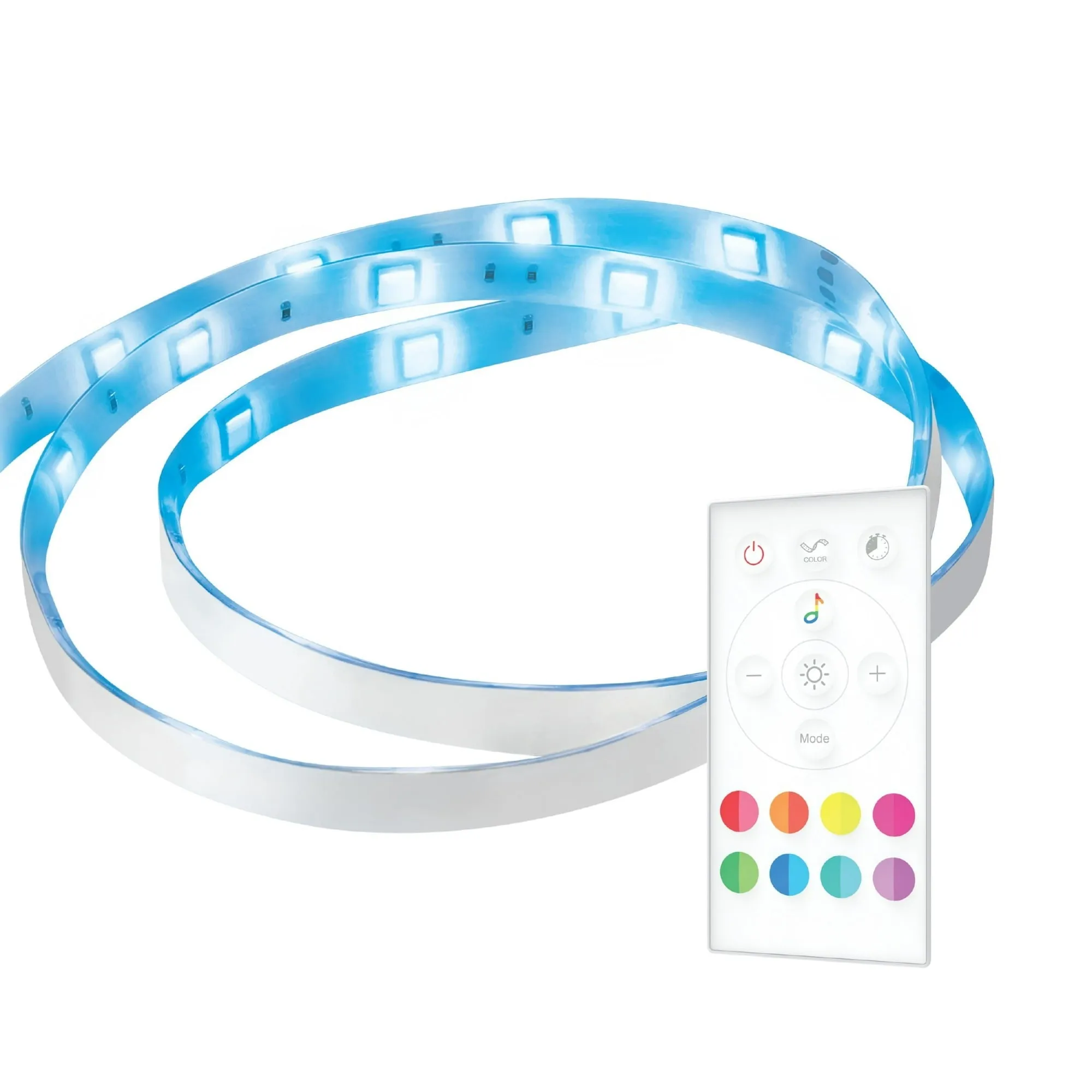 GE 93130319 LED  Color Changing LED Light Strip, 8W, Music Syncing Strip Light with Remote, 16ft