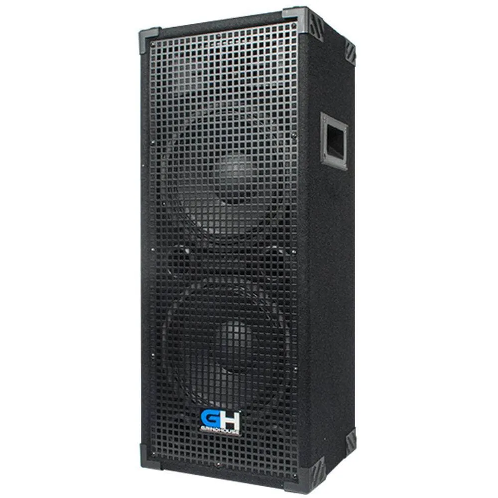 GH210L - Passive Dual 10 Inch 2-Way PA/DJ Loudspeaker Cabinet - 1050 Watt Full Range PA/DJ Band Live Sound Speaker