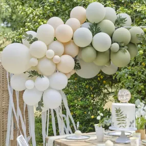 Ginger Ray Taupe, Peach & Sage Botanical Balloon Arch Kit