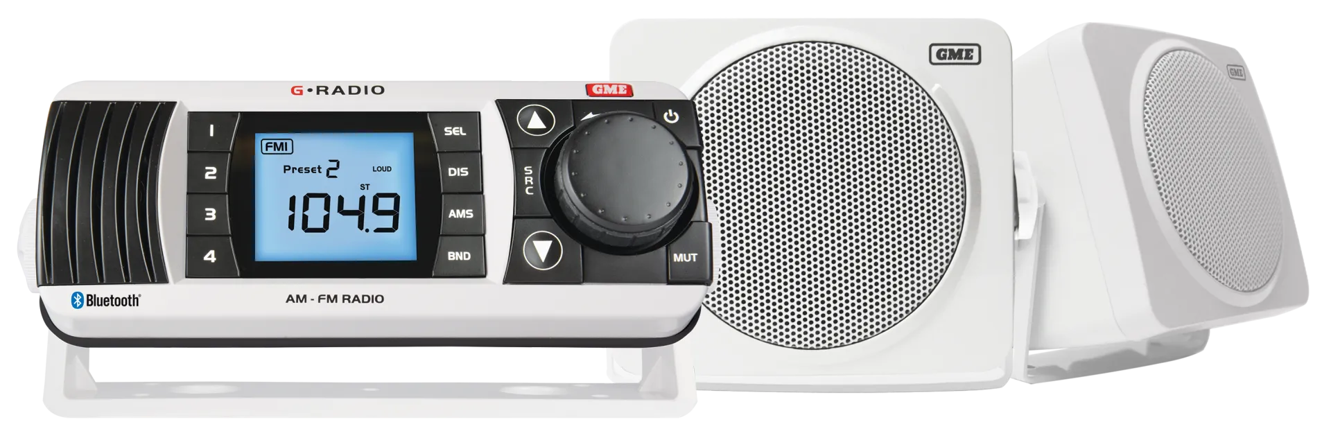 GME GR300 AM/FM Receiver with GS320W speakers