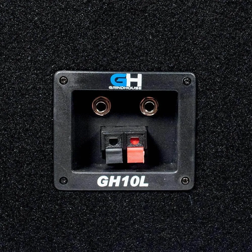 Grindhouse Speakers - GH10L - Pair of Passive 10 Inch 2-Way PA/DJ Loudspeaker Cabinets - 600 Watt Full Range PA/DJ Band Live Sound Speakers