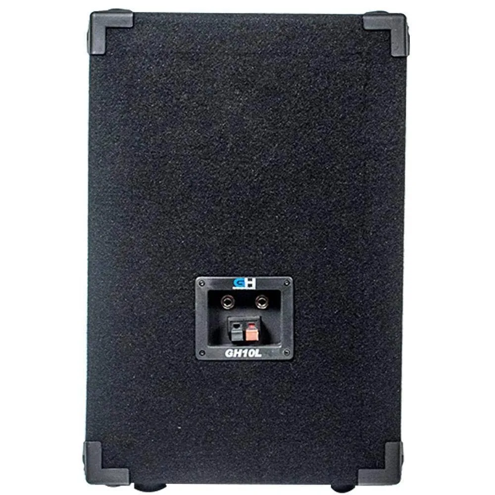 Grindhouse Speakers - GH10L - Pair of Passive 10 Inch 2-Way PA/DJ Loudspeaker Cabinets - 600 Watt Full Range PA/DJ Band Live Sound Speakers