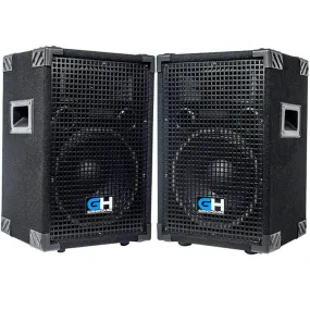 Grindhouse Speakers - GH10L - Pair of Passive 10 Inch 2-Way PA/DJ Loudspeaker Cabinets - 600 Watt Full Range PA/DJ Band Live Sound Speakers