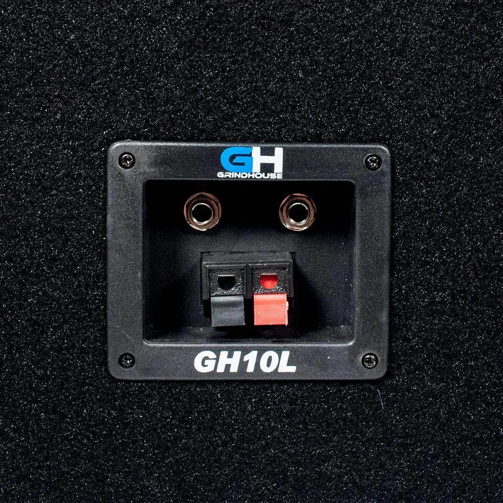 Grindhouse Speakers - GH10L - Passive 10 Inch 2-Way PA/DJ Loudspeaker Cabinet - 600 Watt Full Range PA/DJ Band Live Sound Speaker