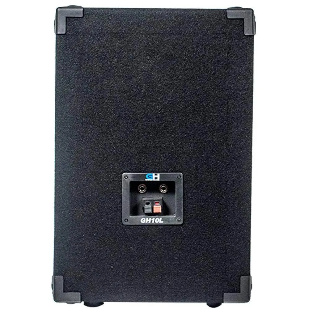 Grindhouse Speakers - GH10L - Passive 10 Inch 2-Way PA/DJ Loudspeaker Cabinet - 600 Watt Full Range PA/DJ Band Live Sound Speaker