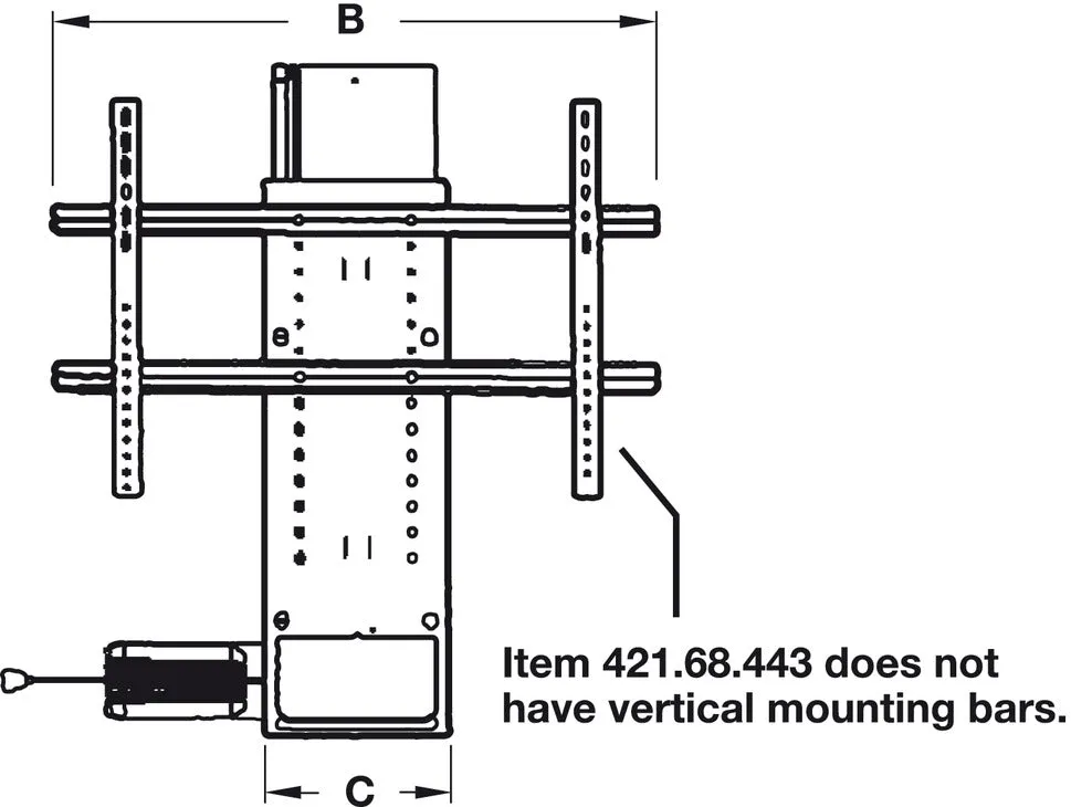 Hafele TV Lift Motorized, for Large TV Panels Up To 65"