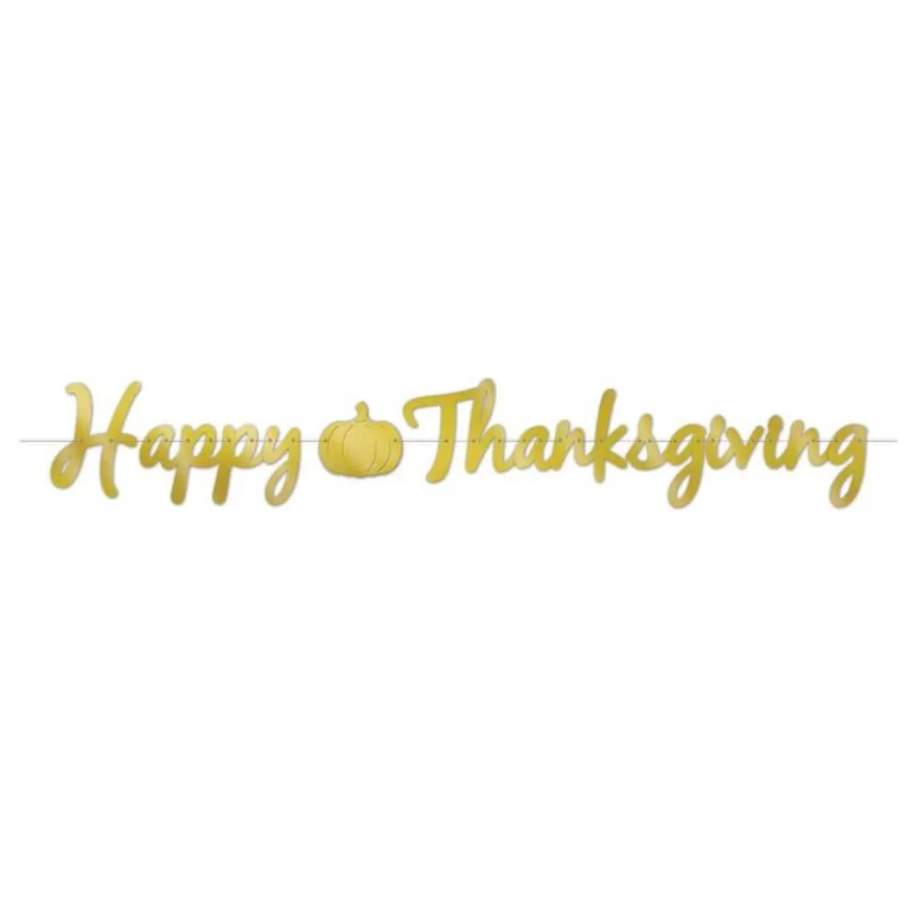 Happy Thanksgiving Streamer Foil