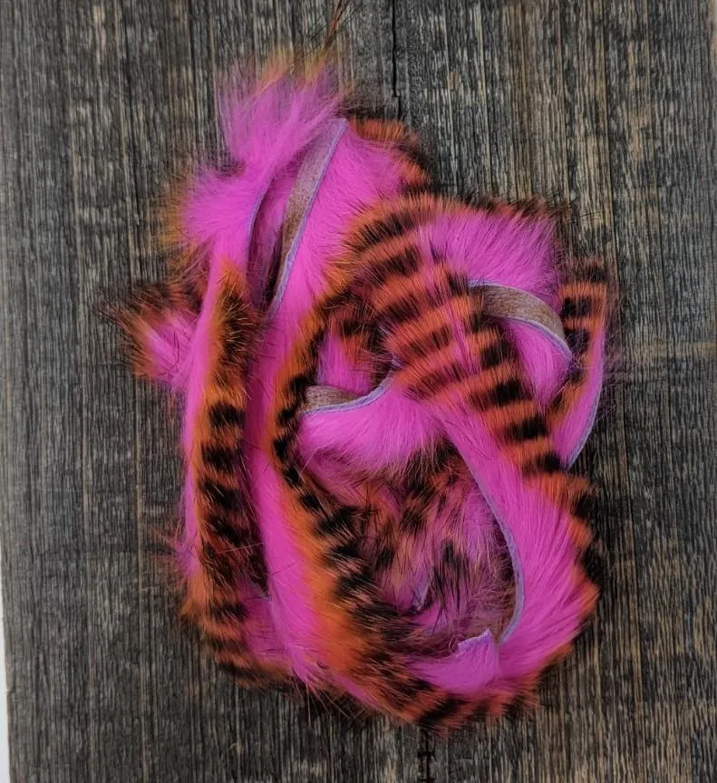 Hareline Dubbin Tiger Barred Rabbit Strips 1/8"