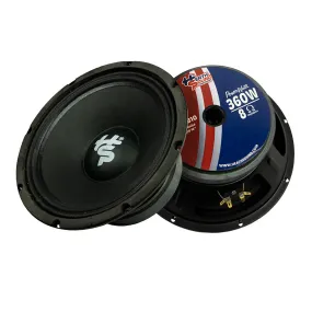 Heath Sound 10" 600W Max 300W RMS Midrange 8 Ohm Black Bass Speaker HSCS-MB10