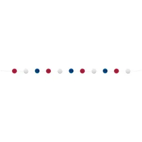 Honeycomb Ball Garland 7ft Patriotic