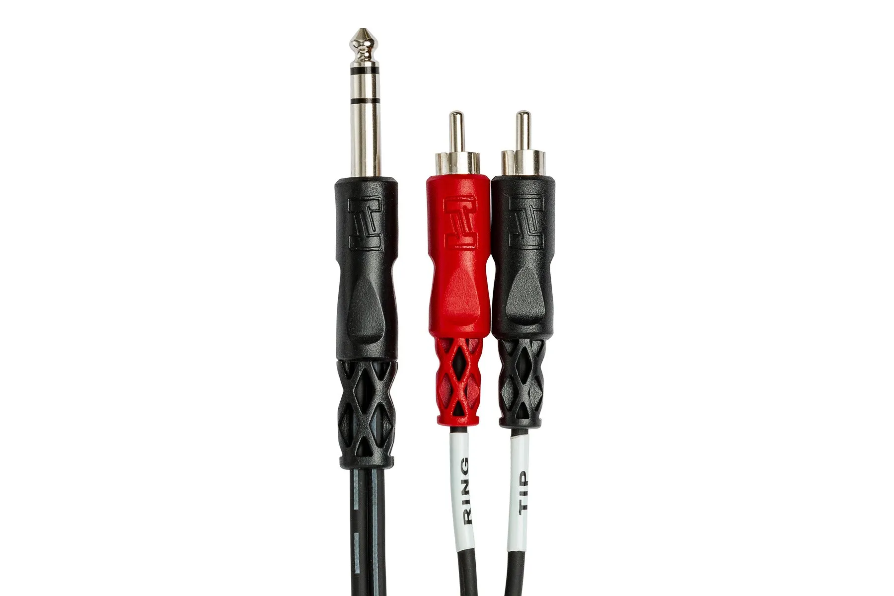 Hosa TRS-203 Insert Cable, 1/4 in TRS to Dual RCA, 3 m