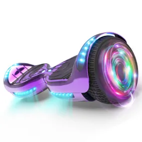 Hoverstar Flash Wheel Hoverboard 6.5", Chrome Purple