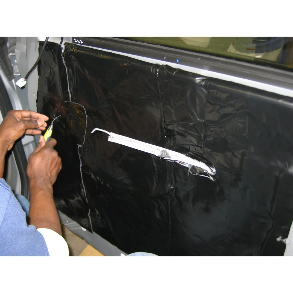 Hushmat Ultra Door Kit Heat and Sound Barrier 12 x 12" Sheet 1/8" Thick Rubber - Black