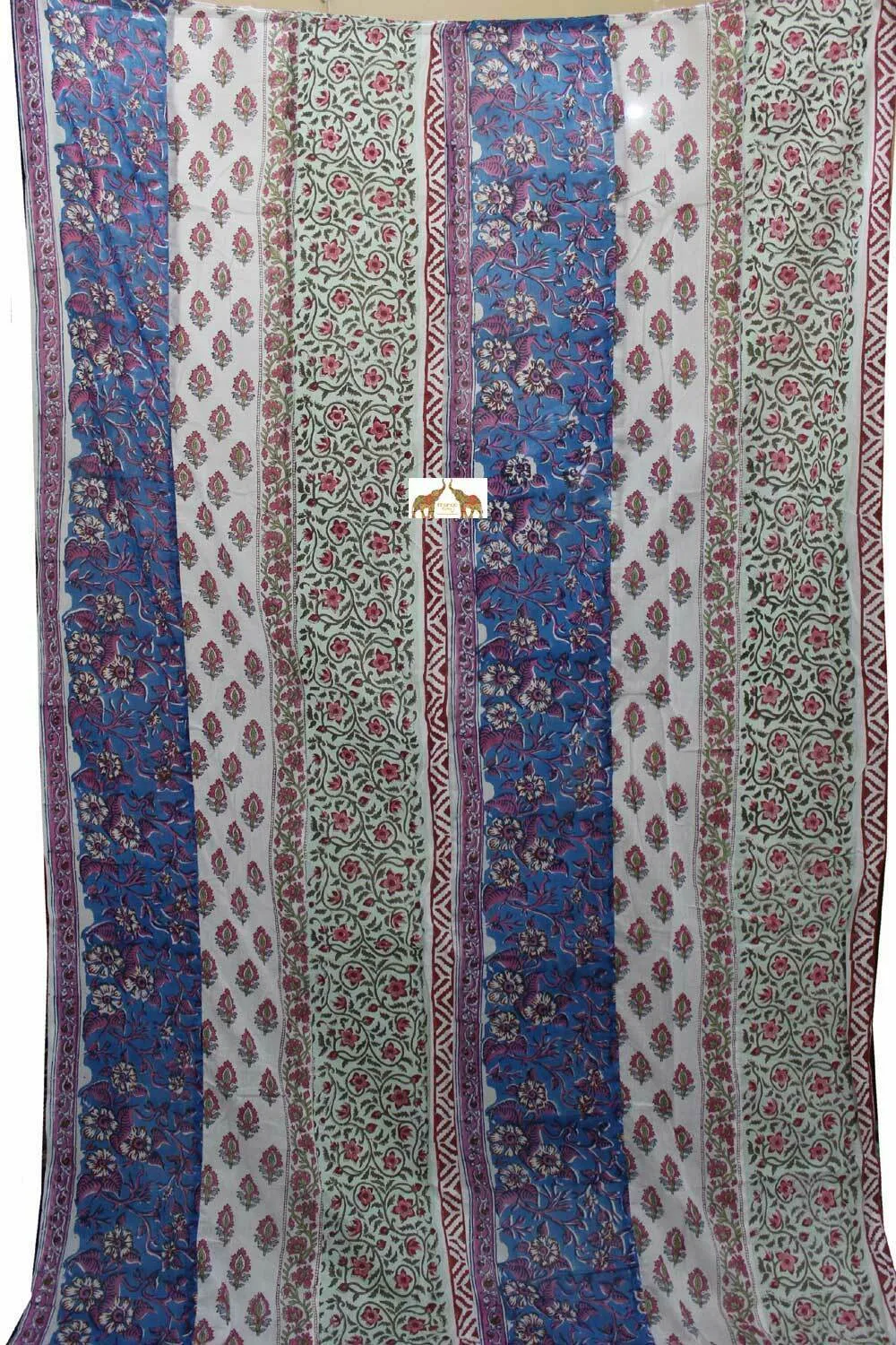 Indian Hand Block Print Patchwork Boho Curtains for Bedroom Living Room Window Panels 100%Cotton
